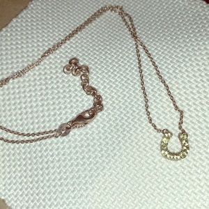 Genuine Peridot Horseshoe Necklace